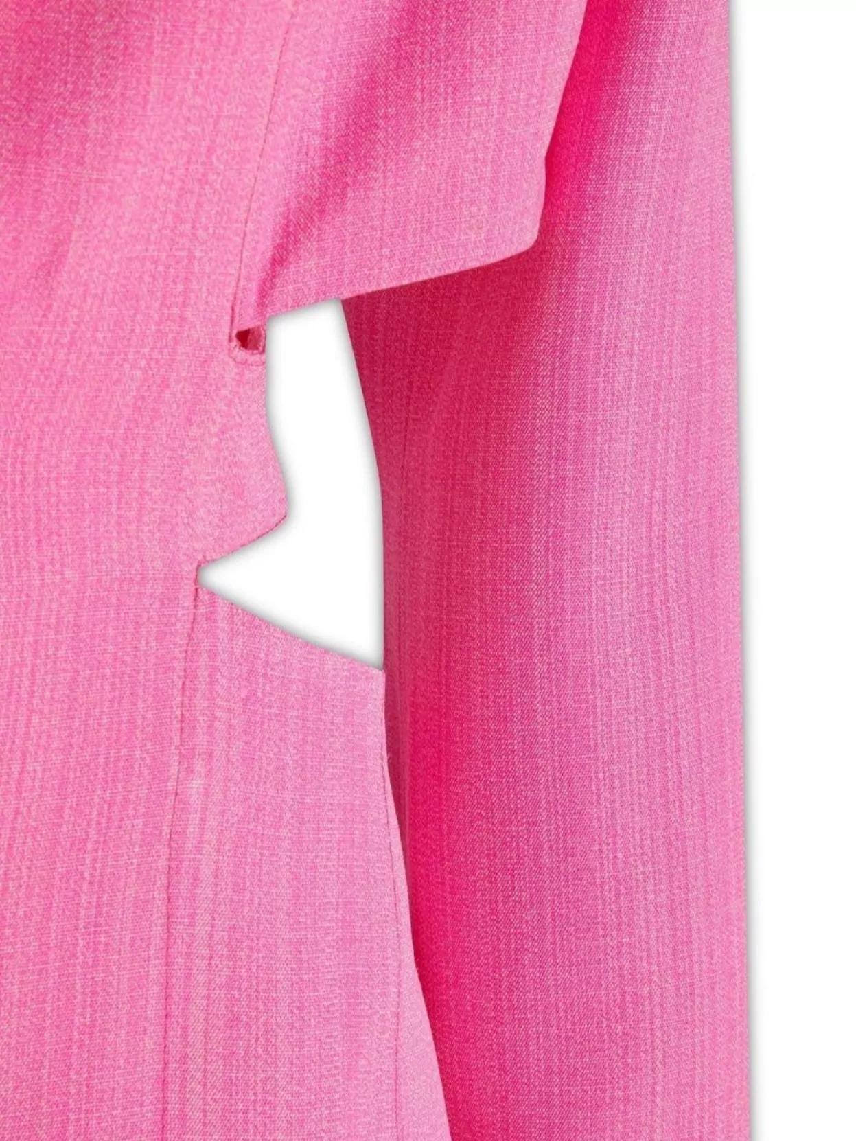 JACQUEMUS Bari Cutout Single-breasted Mini Blazer Dress In Pink Product Image