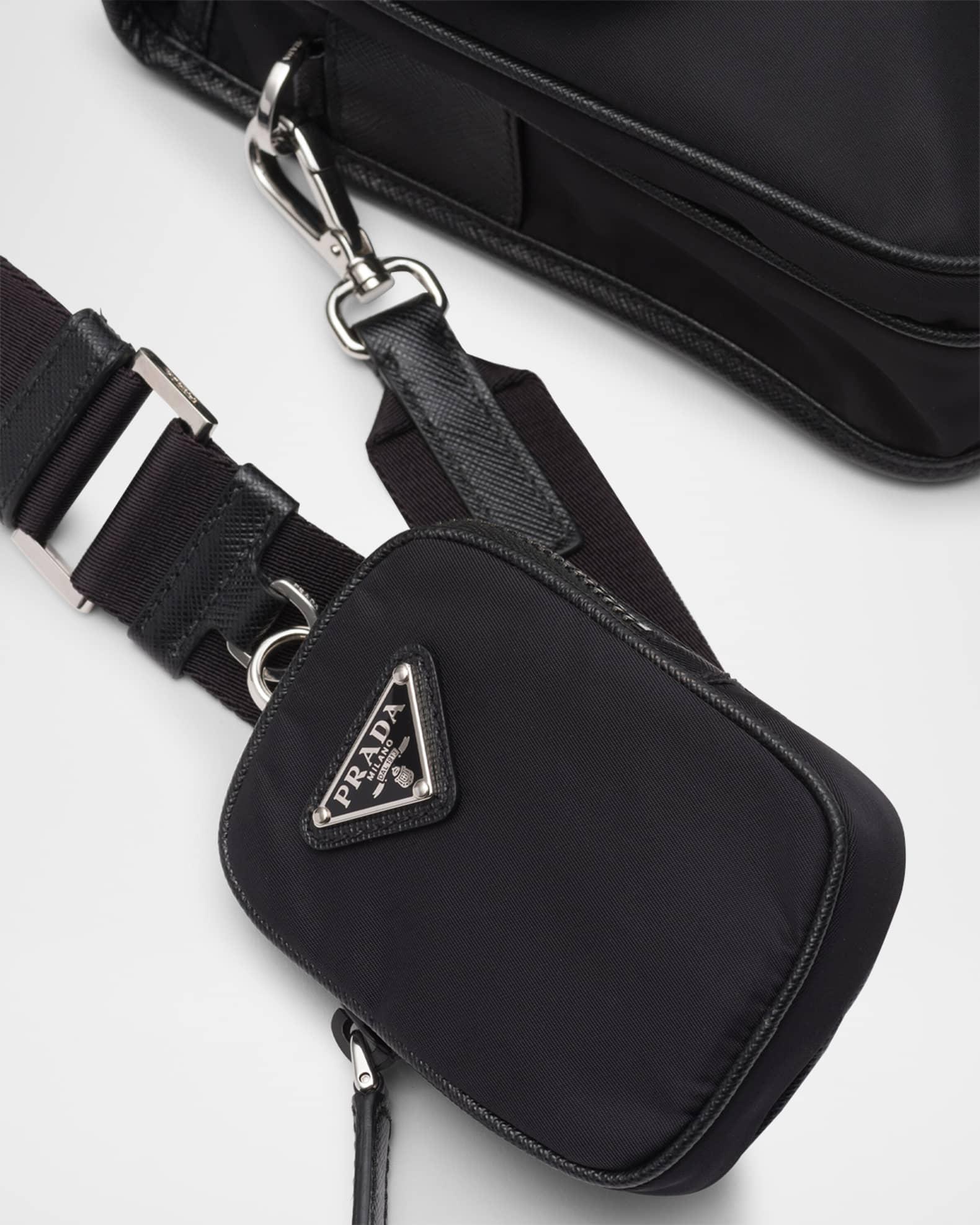 Men's Re-Nylon and Saffiano Leather Shoulder Bag Product Image