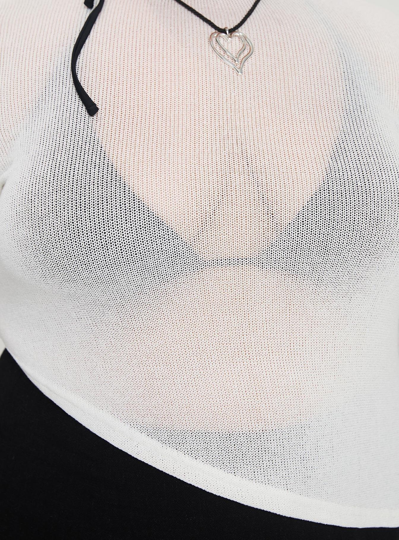 Pratt Long Sleeve Top White Curve Product Image