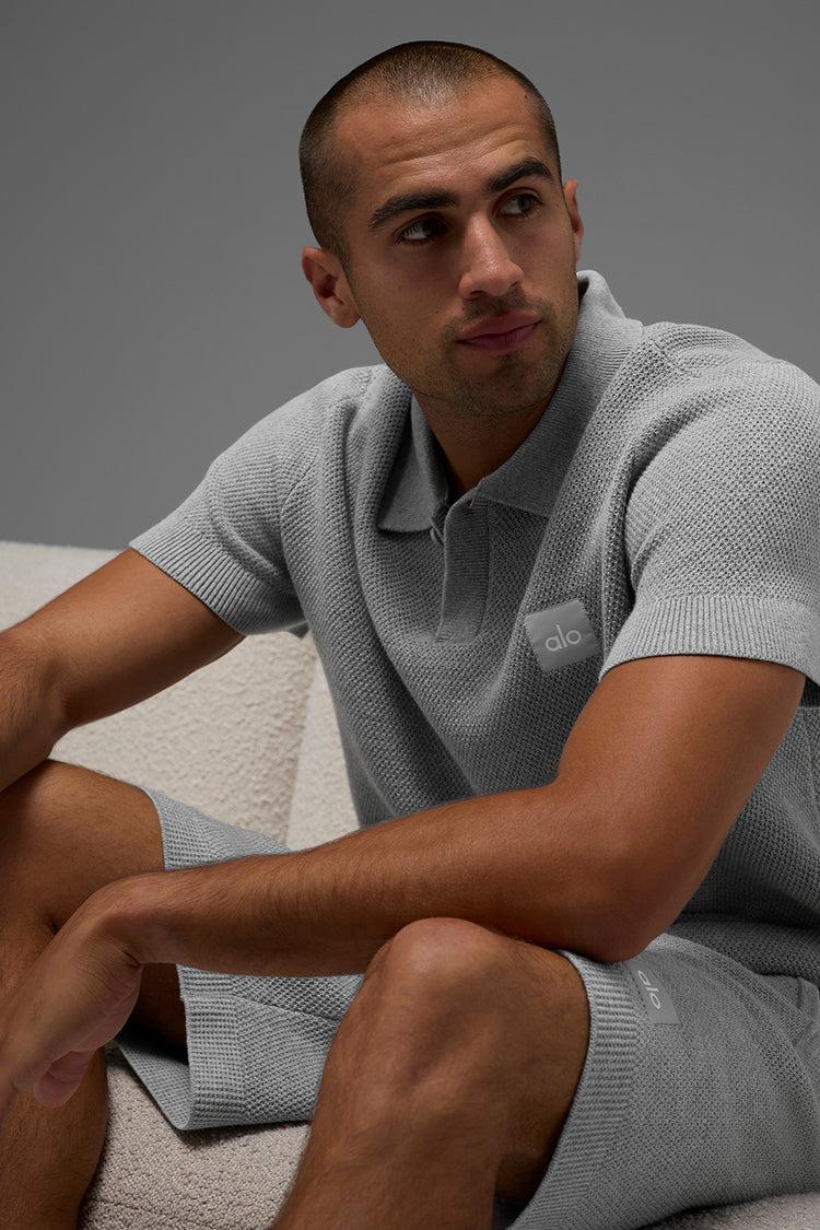 Sports Club Sweater Knit Polo - Athletic Heather Grey Product Image