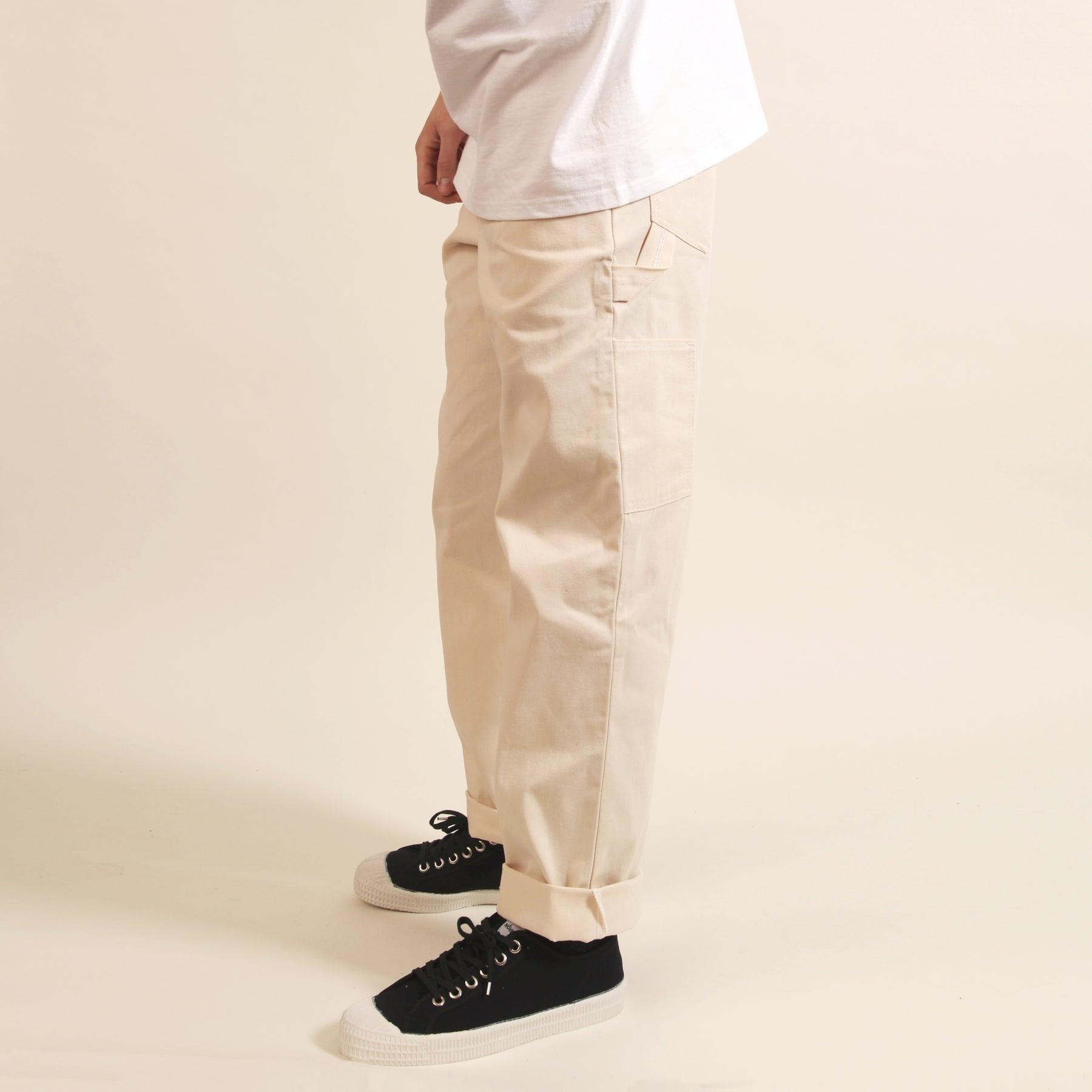 Ace Drop Cloth Tradesman Carpenter Pants - Natural Product Image