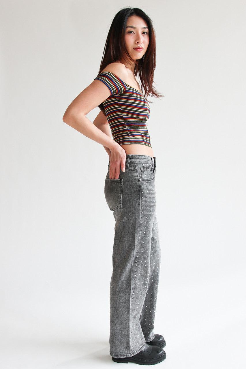 Nailhead Studded Jeans Product Image