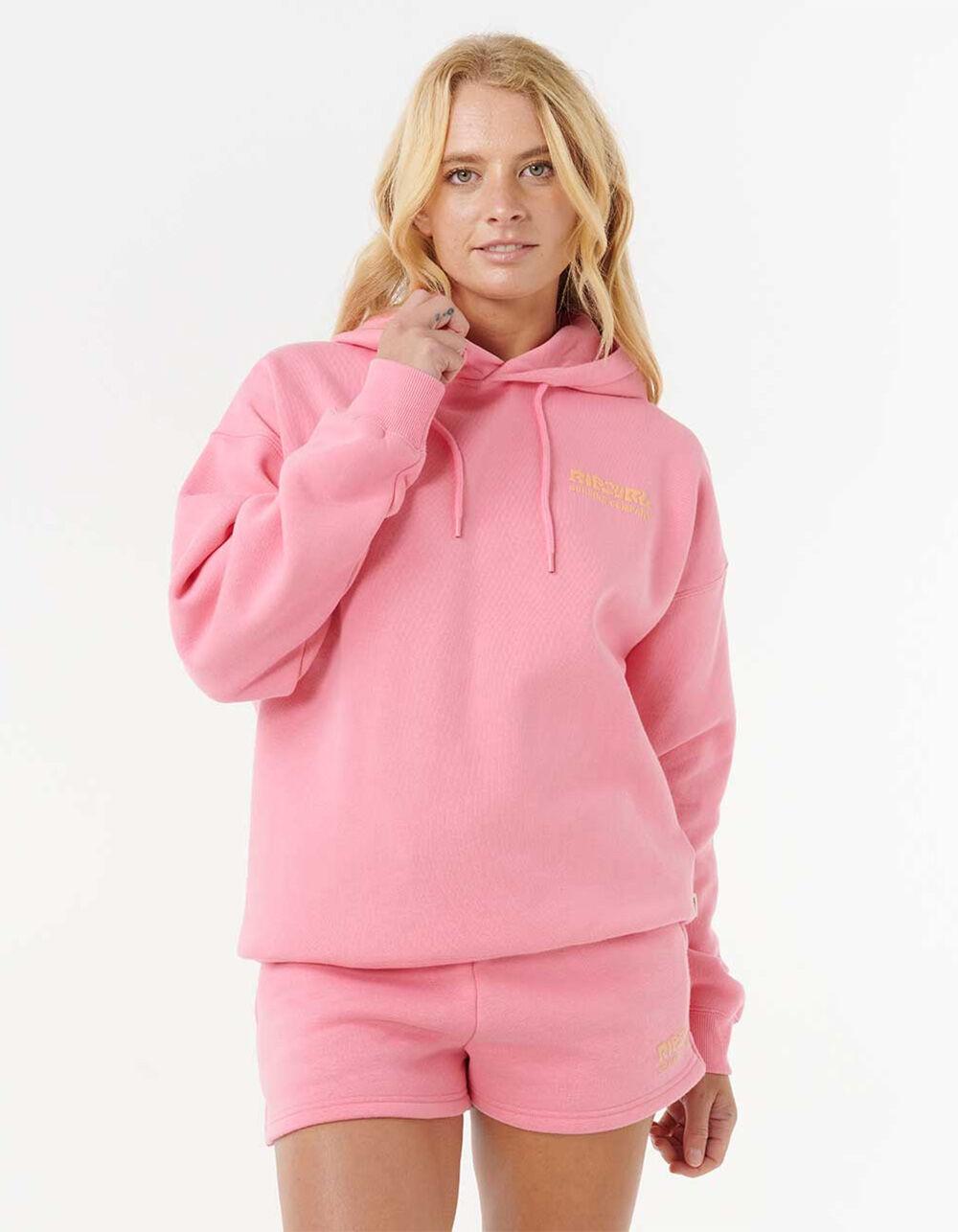 RIP CURL Surf Puff Heritage Womens Hoodie - PINK COMBO Product Image