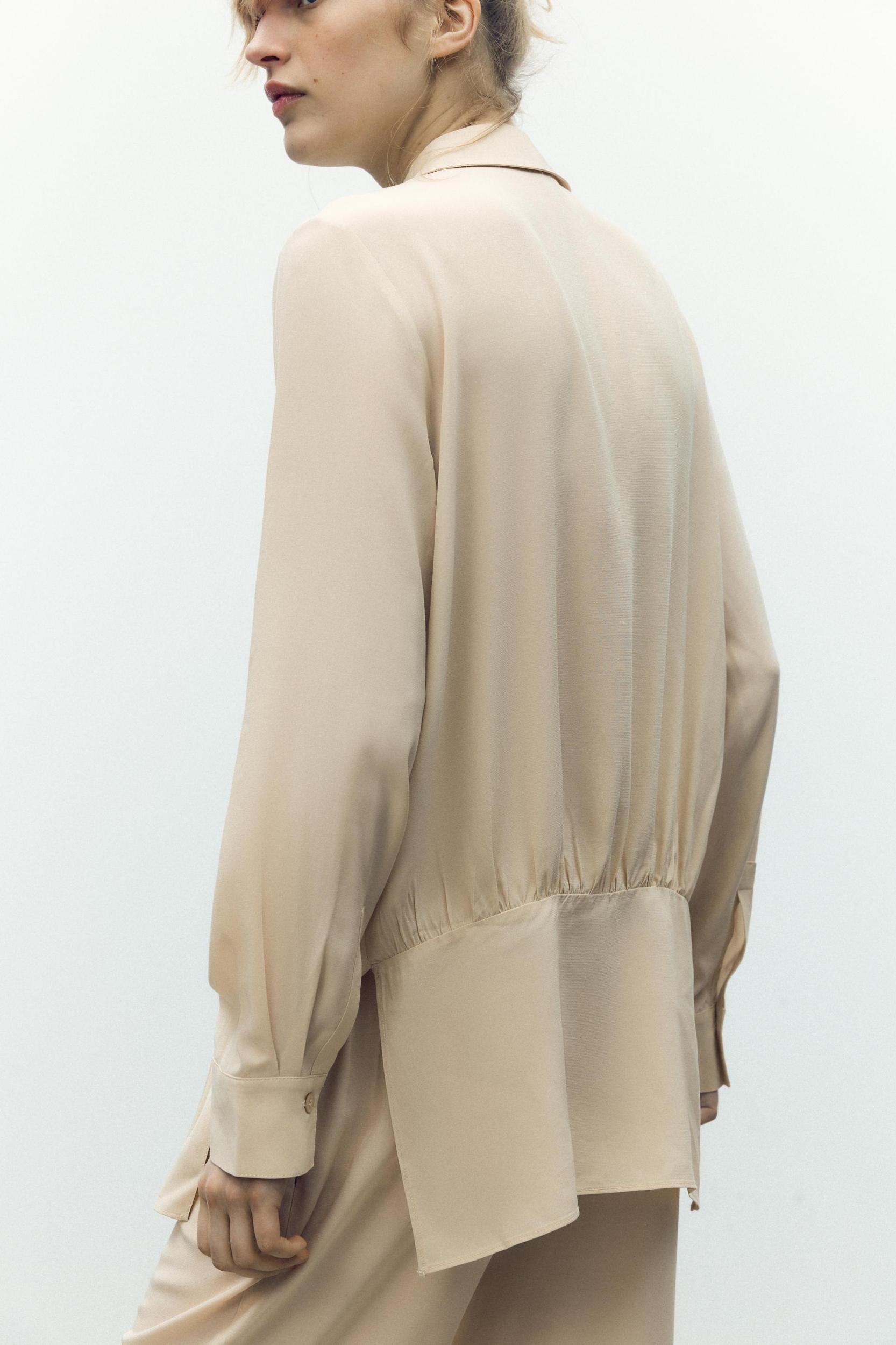 100% VISCOSE PLEATED SHIRT Product Image