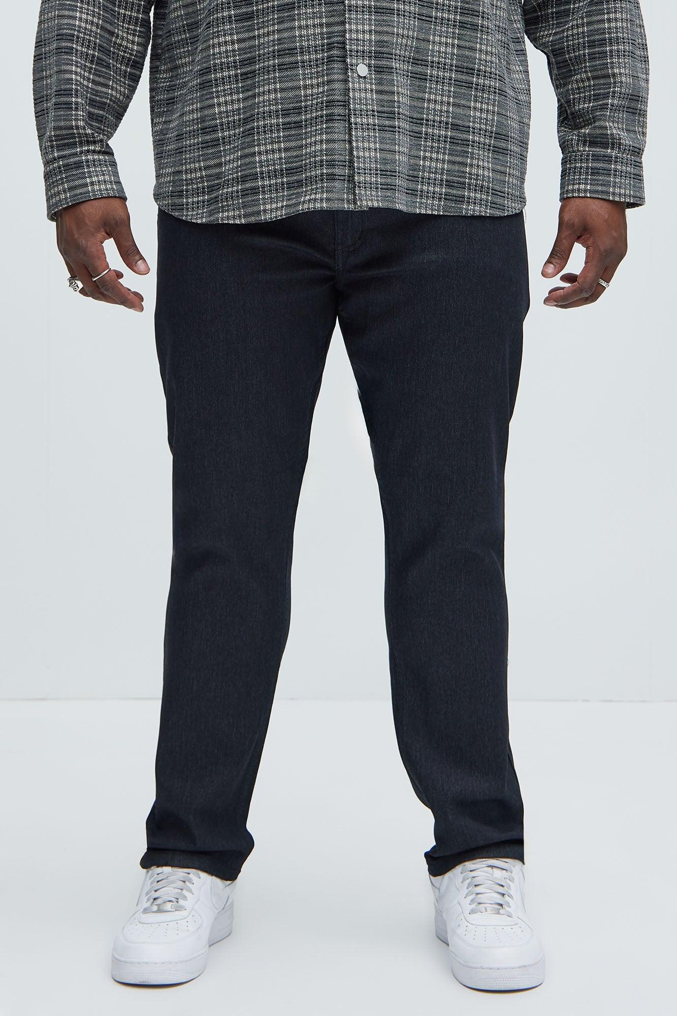 Stretch Raw Denim Skinny Jeans - Black Product Image