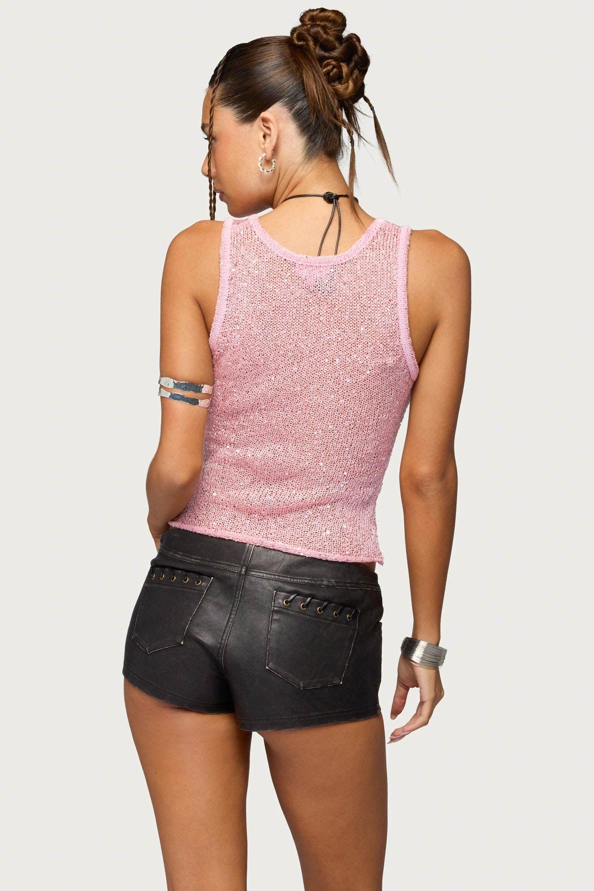 Eleora Sequin Knit Tank Top Product Image