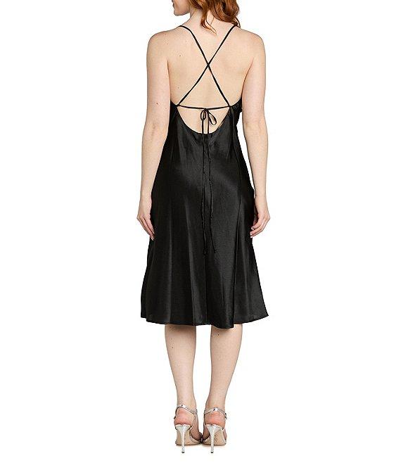 Morgan & Co. Charmeuse Cowl Neck Midi Dress Product Image