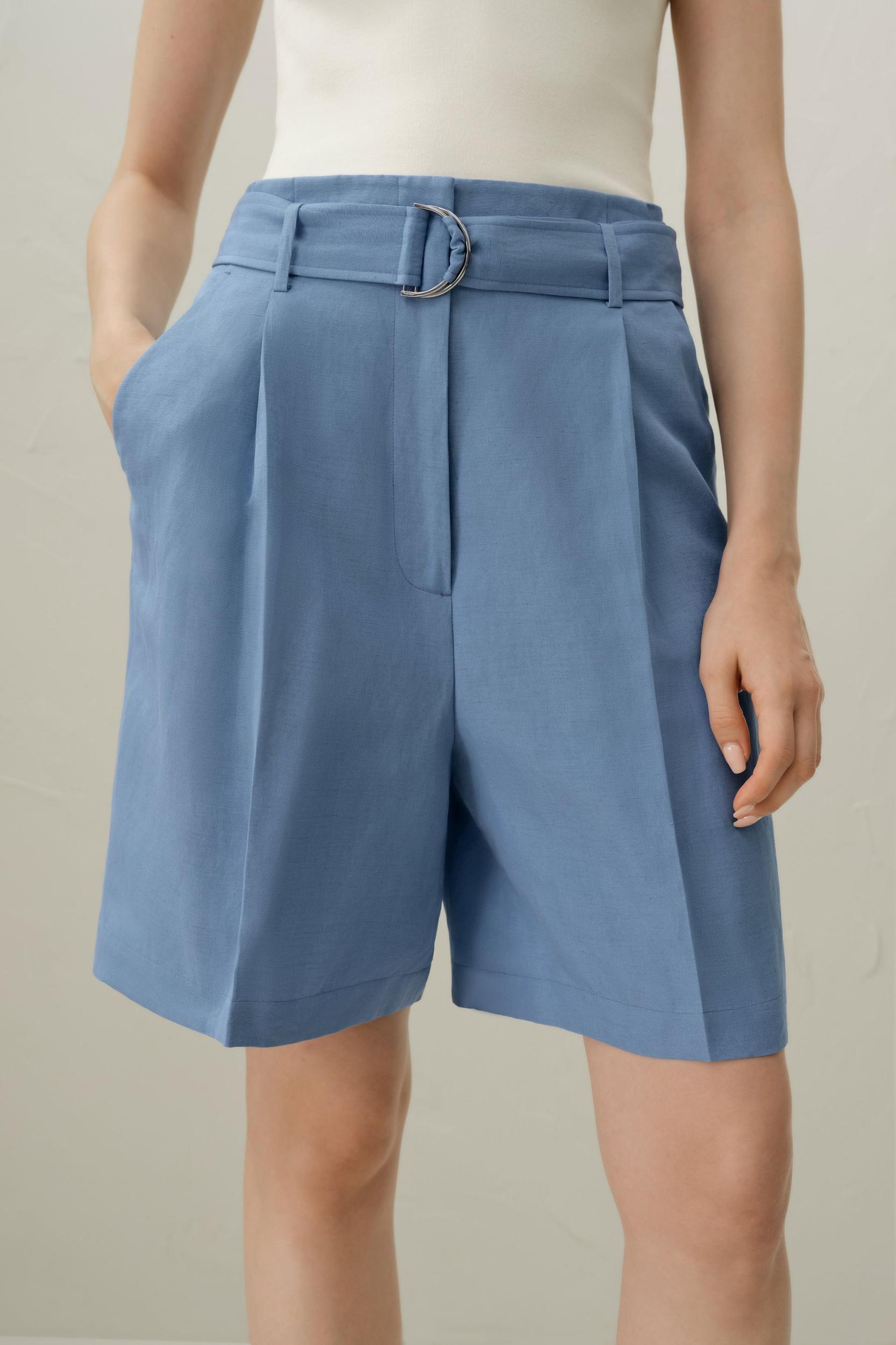 Silk Linen Belted Short Product Image