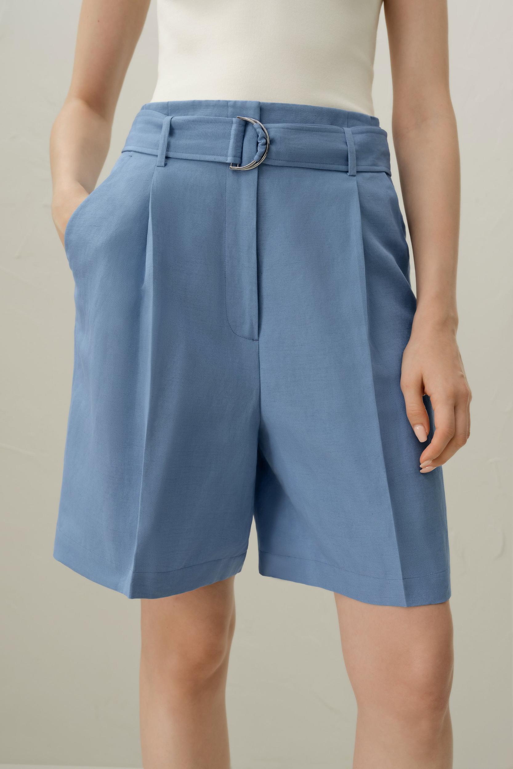 Silk Linen Belted Short Product Image