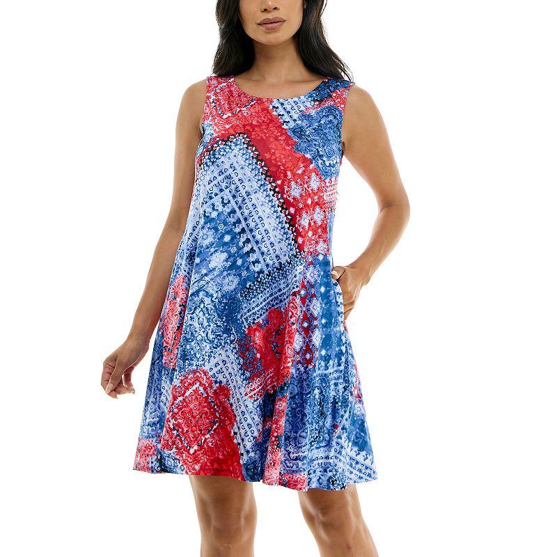 Women's Nina Leonard Floral Swing Dress,  Product Image