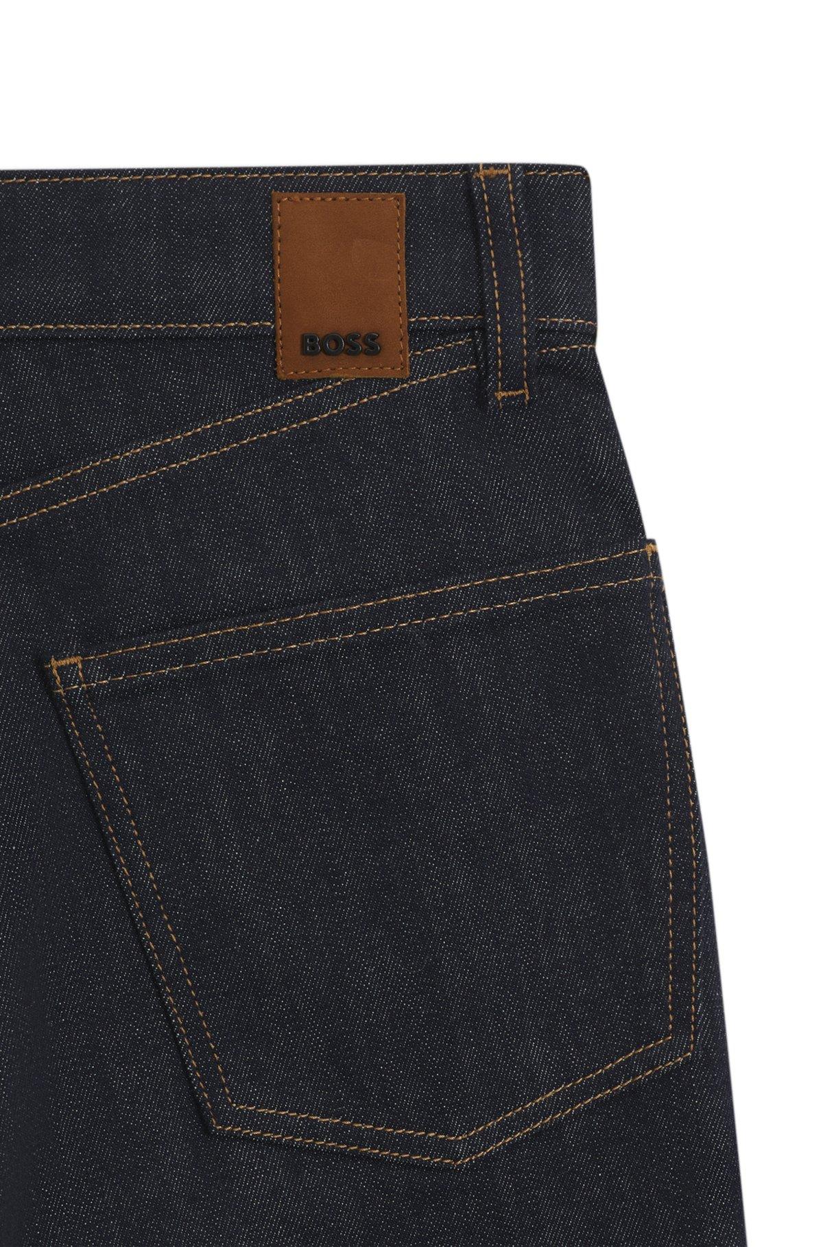 Slim-fit jeans in washed indigo stretch denim Product Image