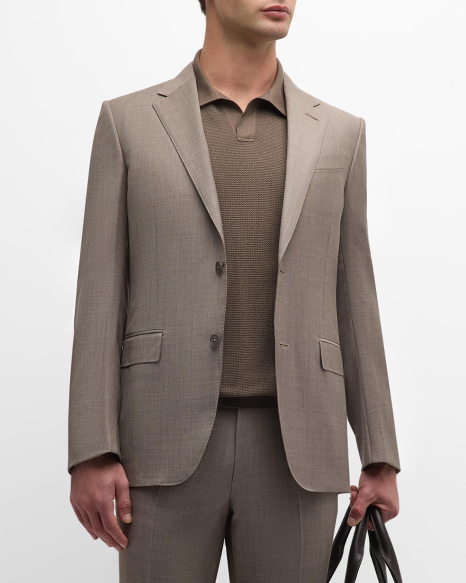 Men's Wool Sharkskin Suit Product Image