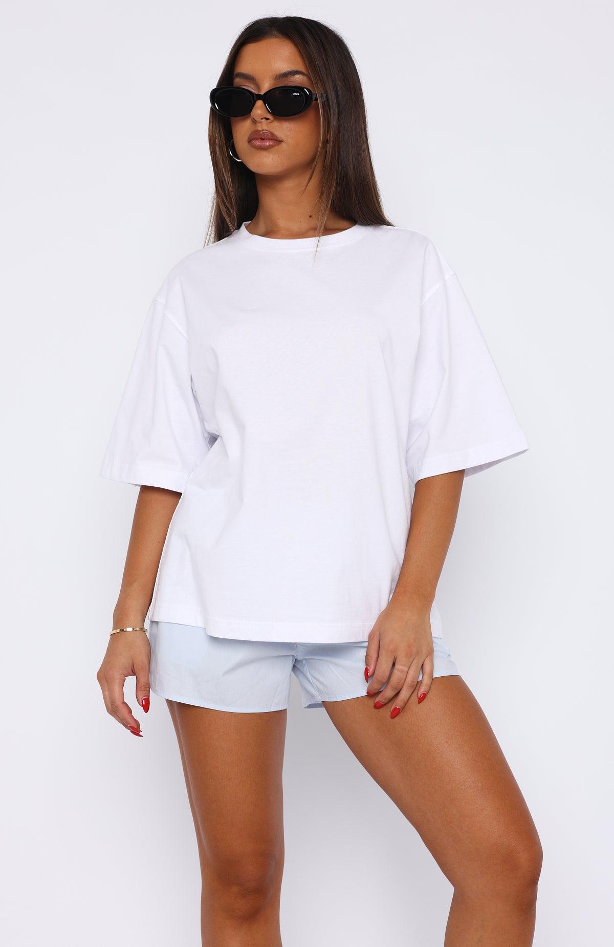 Let It Out Oversized Tee White Product Image