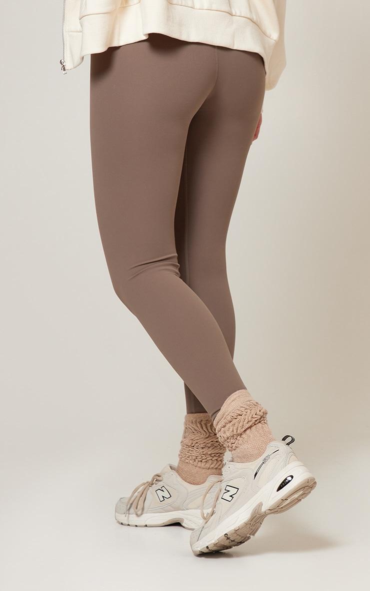 Brown Sculpt High Waist Leggings Product Image