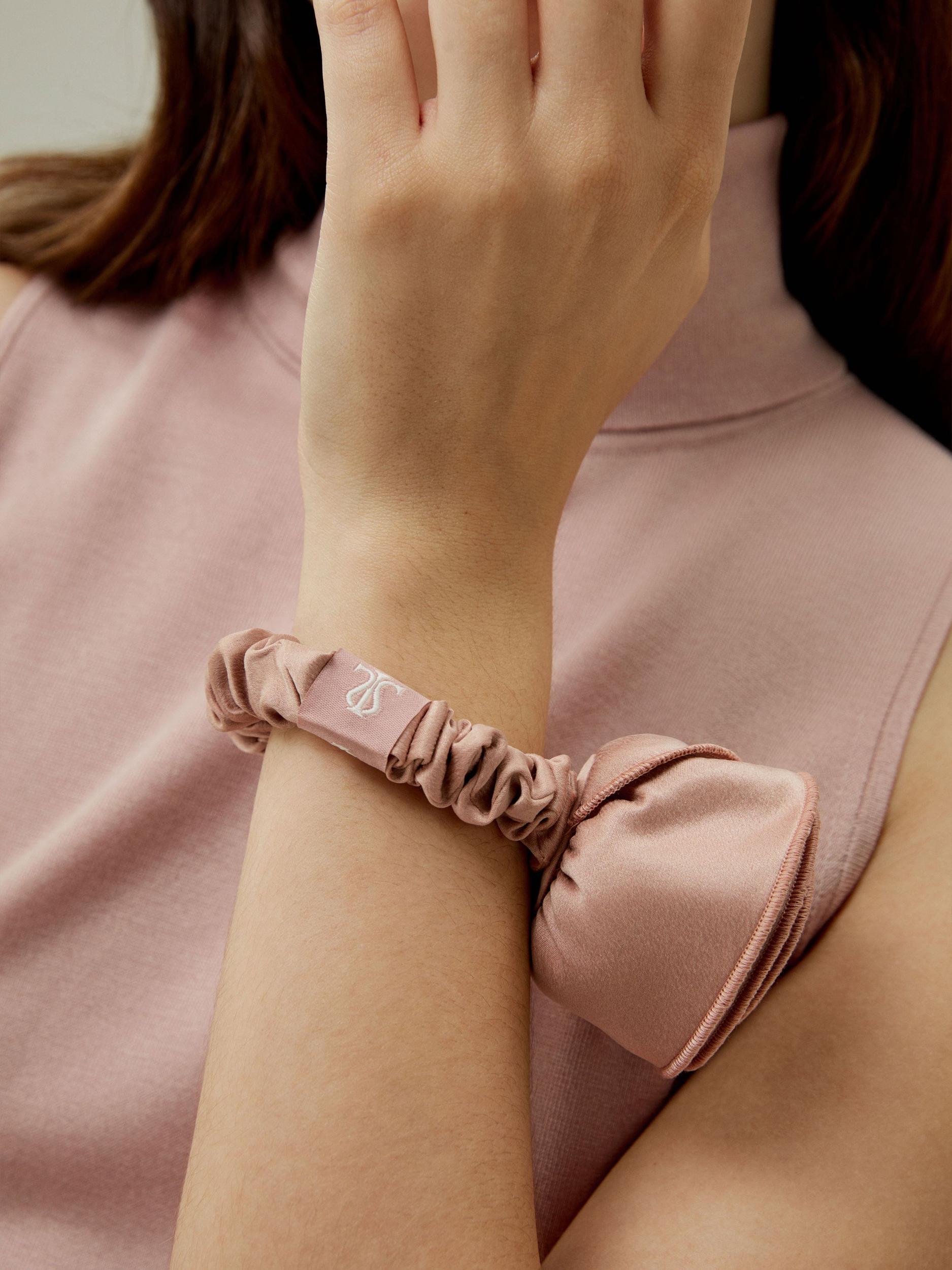 Rosette Silk Hair Scrunchie Product Image