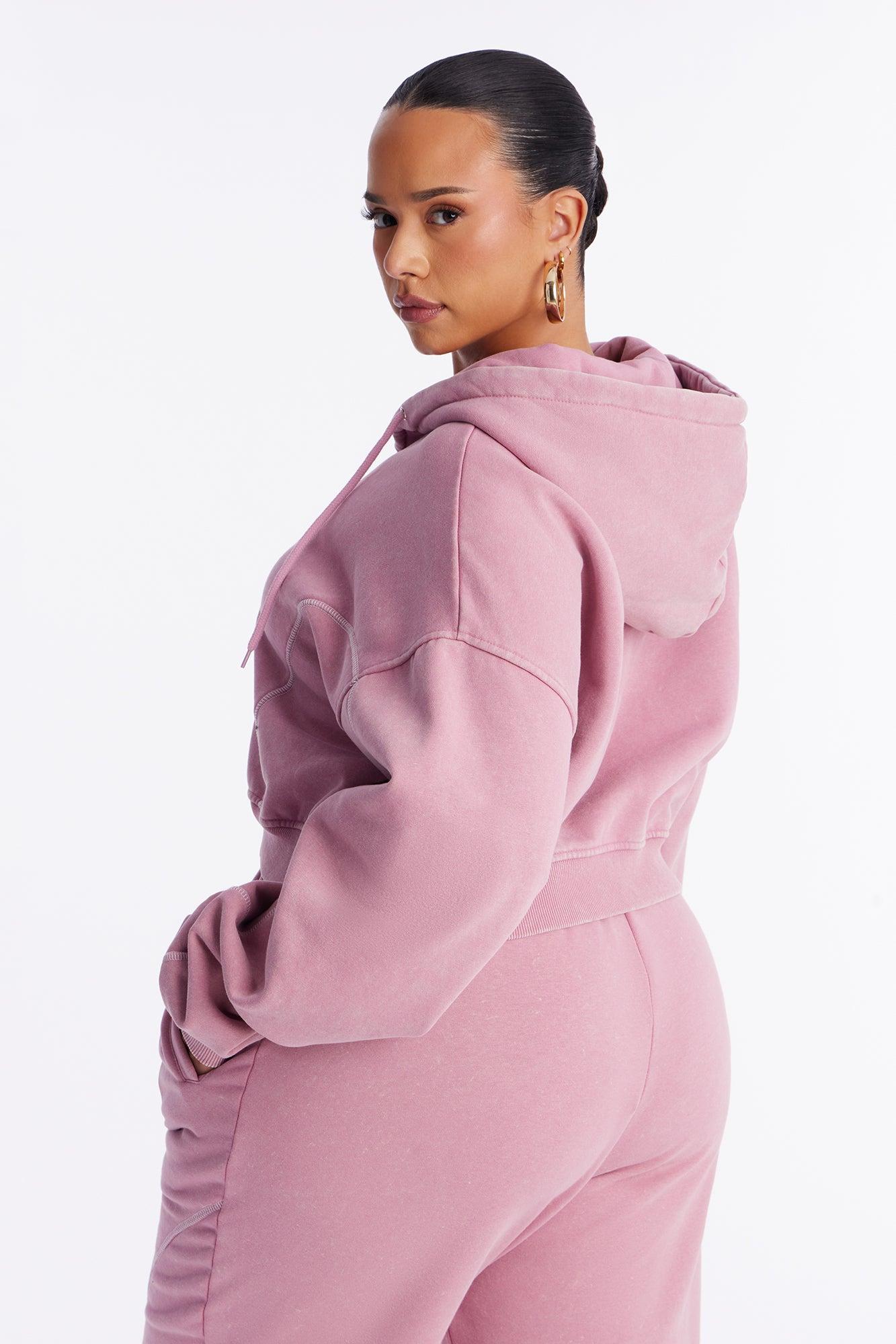 Norah Washed Lounge Hoodie - Mauve Female Product Image