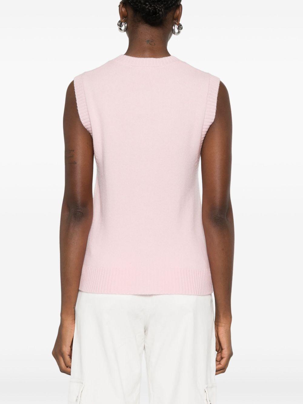 sleeveless wool-cashmere cardigan Product Image