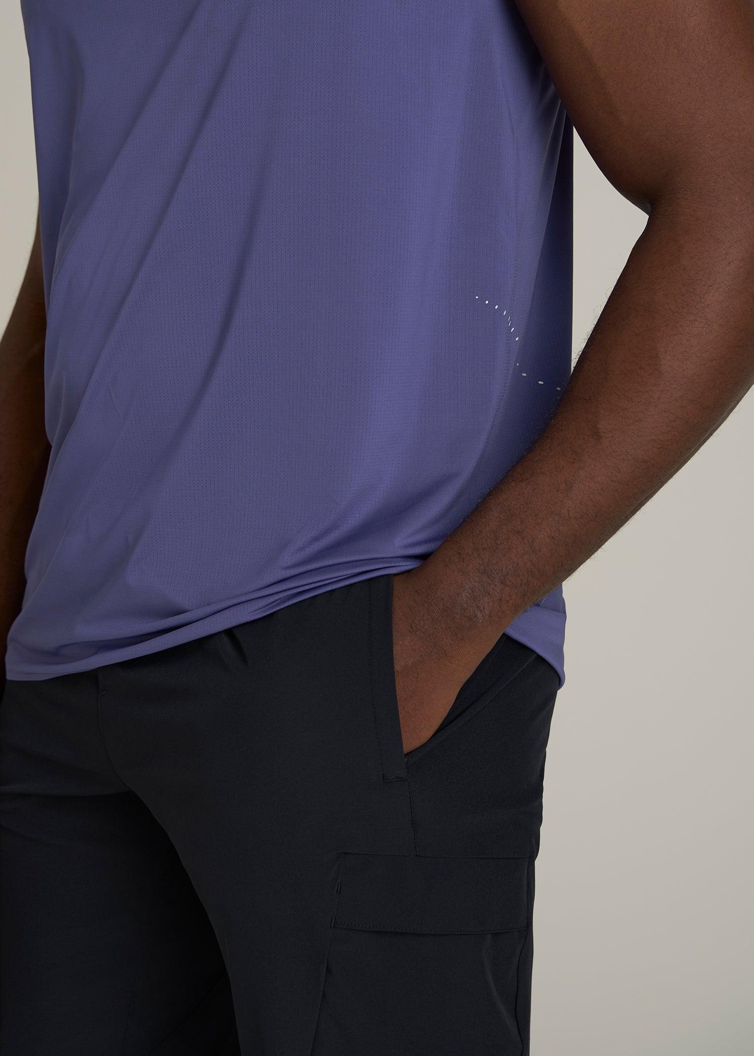 Perforated Training Singlet for Tall Men in Future Dusk Male Product Image