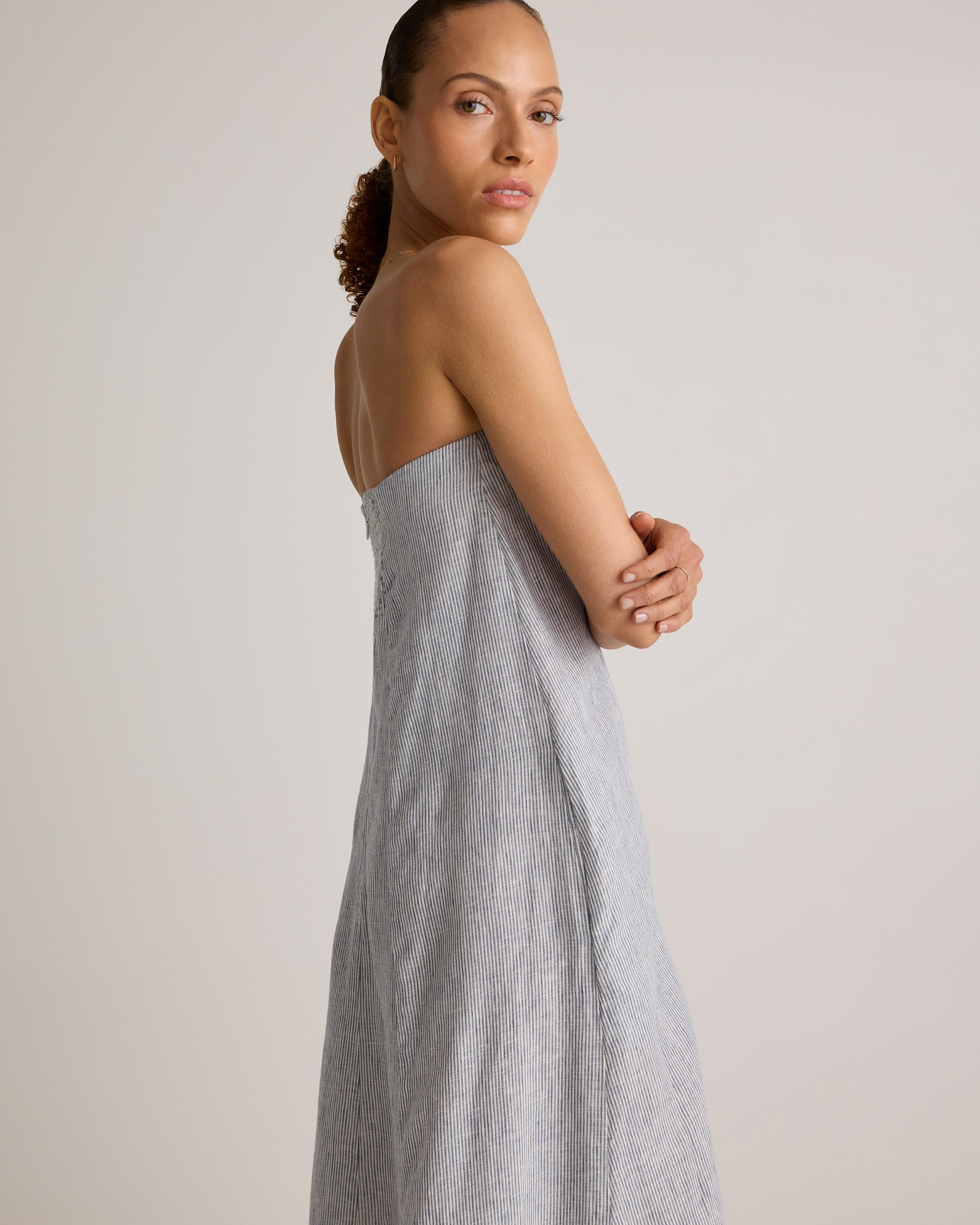 Quince | Women's 100% European Linen Strapless Maxi Dress Size XL Product Image