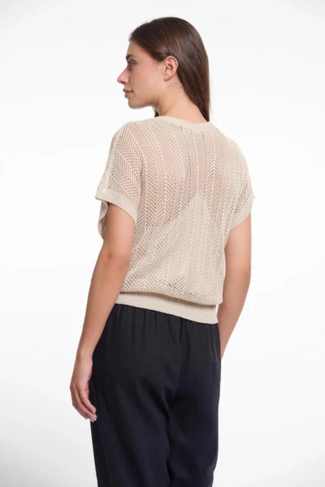 Birch Open Knit S/S Top Product Image