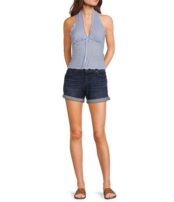 Moa Moa Halter V-Neck Bow Front Top Product Image