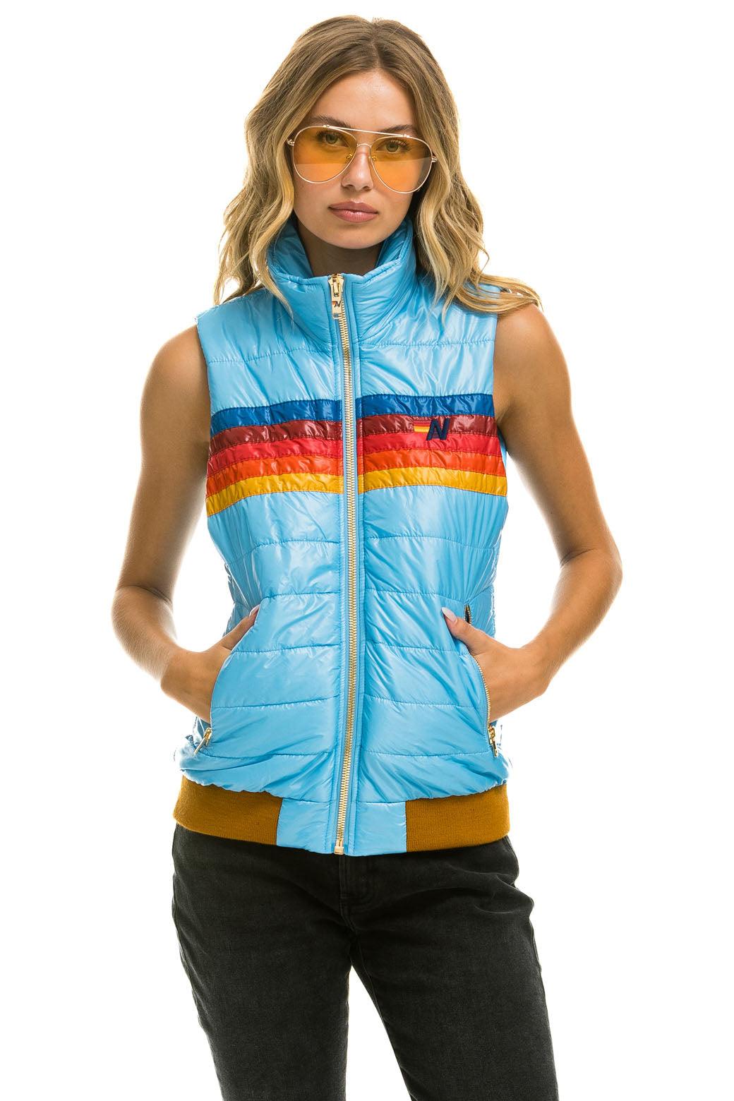 WOMEN'S 5 STRIPE VEST - GLOSSY SKY Female Product Image