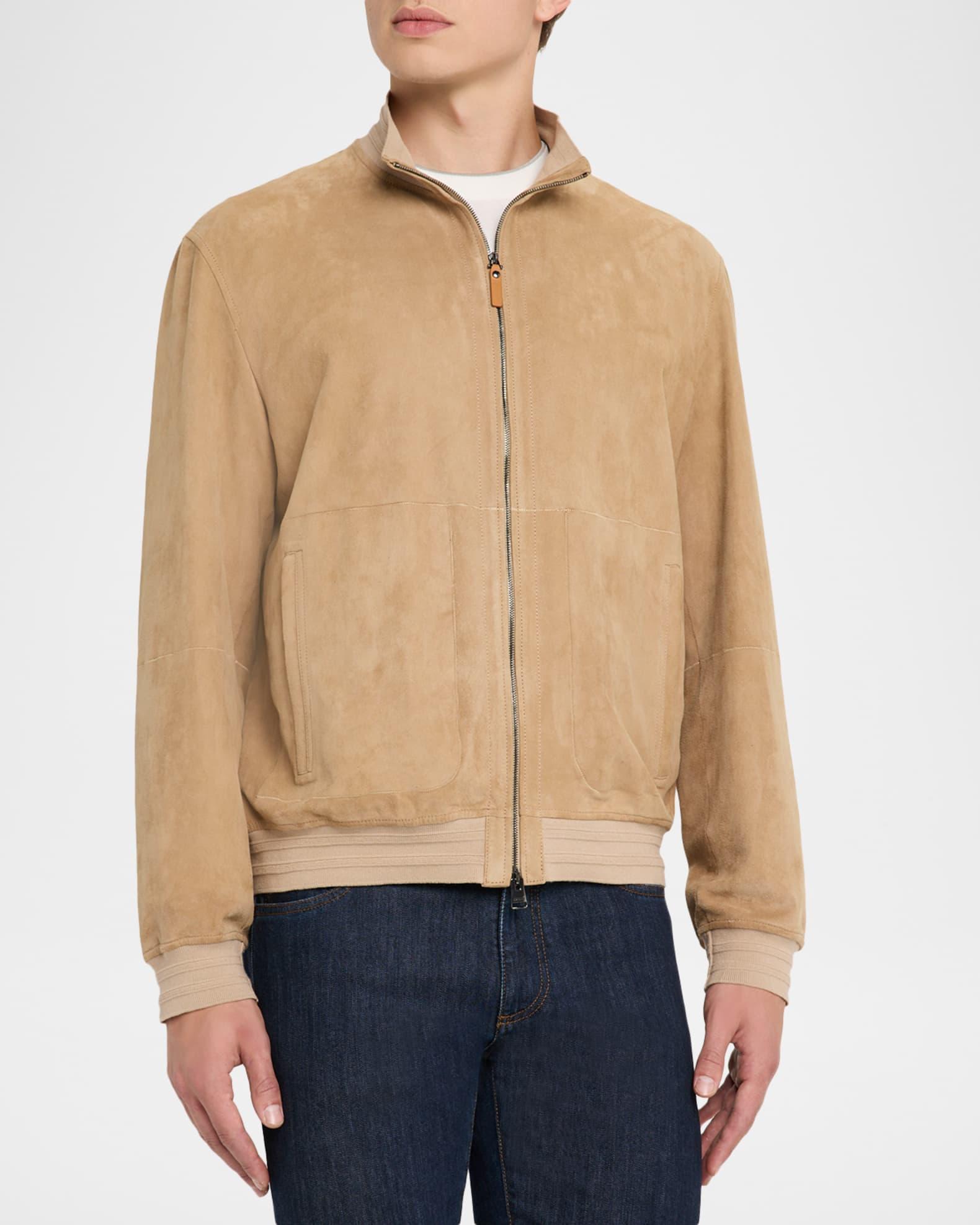 Men's Suede Full-Zip Blouson  Product Image