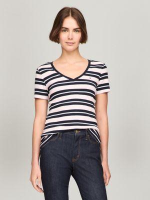Stripe V-Neck Favorite T-Shirt Product Image