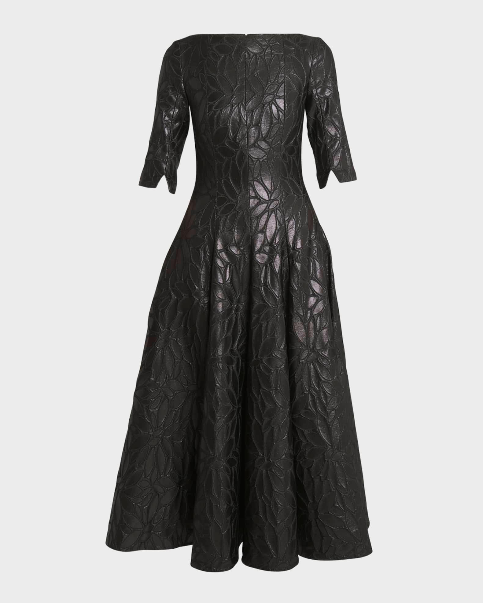 Daisy Jacquard Fit-Flare Midi Dress Product Image