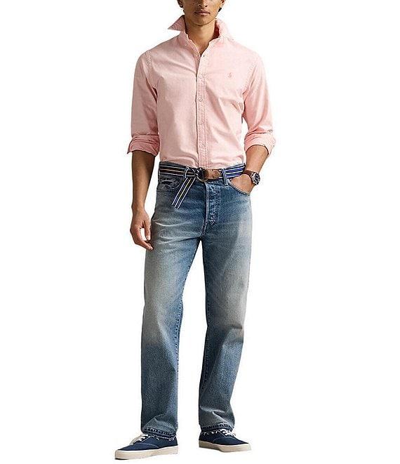 Polo Ralph Lauren Classic Fit Mineral-Dyed Oxford Long Sleeve Woven Shirt Product Image
