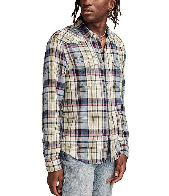 Lucky Brand Long Sleeve Plaid Woven Western Shirt Product Image