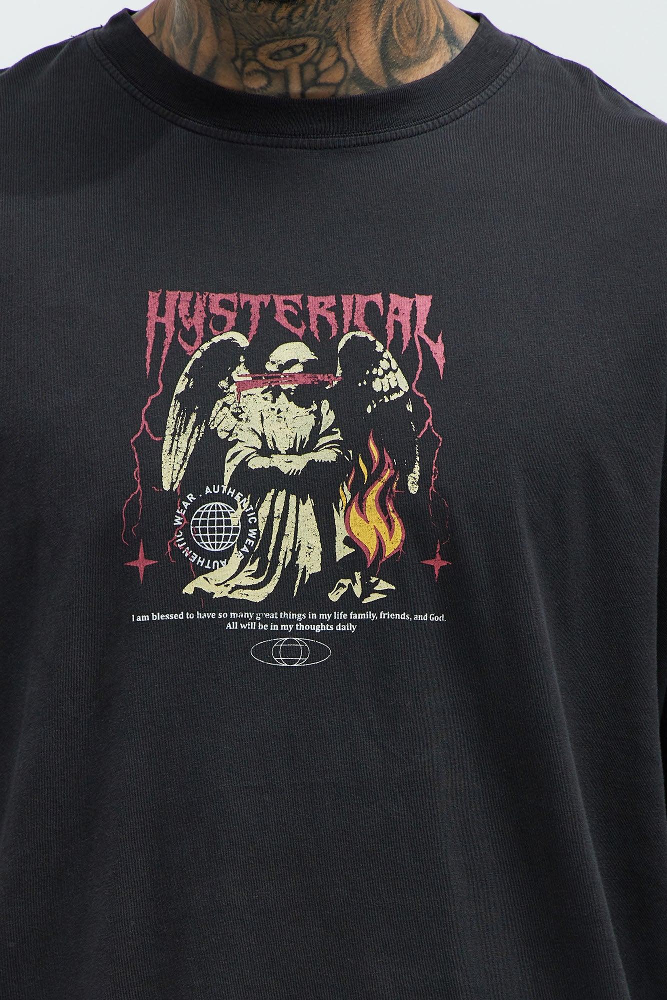 Hysterical Oversized Short Sleeve Tee - Black Product Image