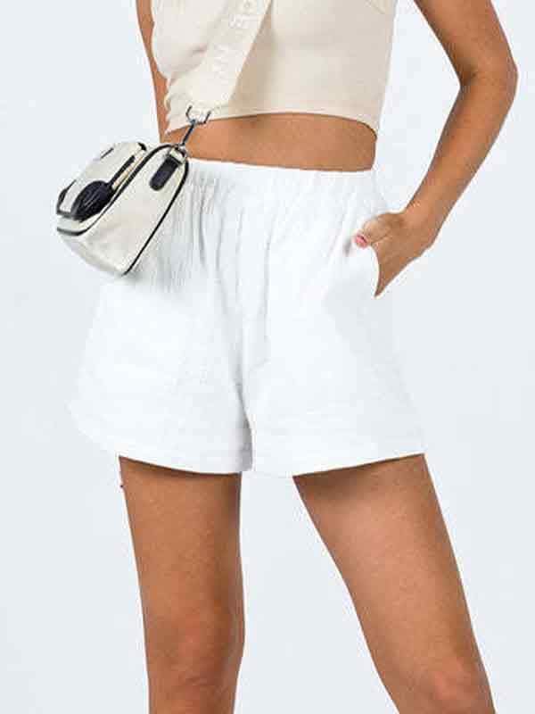 Casual Solid Color Shorts Product Image