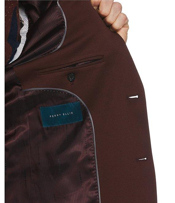 Perry Ellis Slim Fit Stretch Solid Knit Suit Separates Jacket Product Image