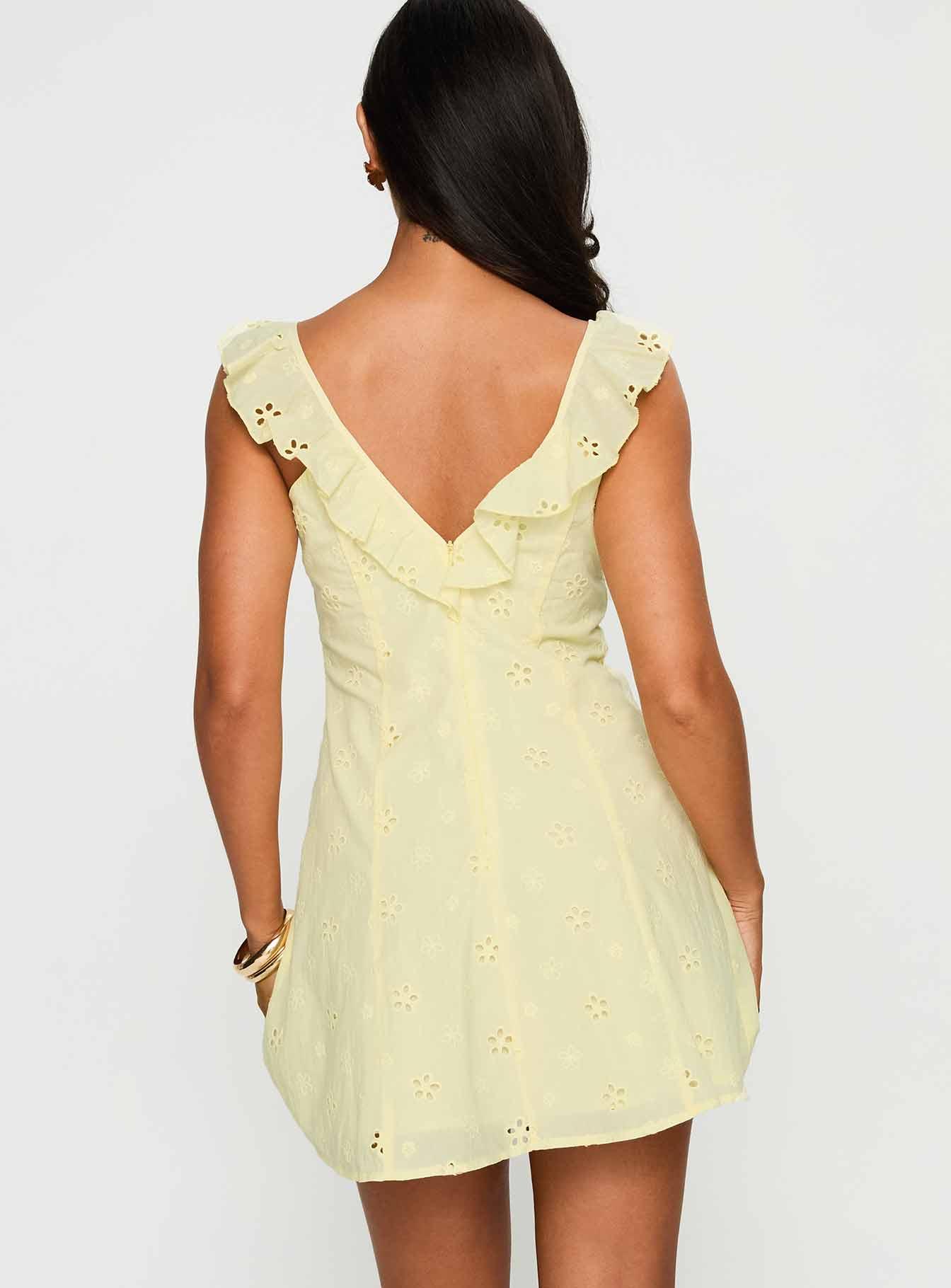 Sunbather Mini Dress Yellow Product Image