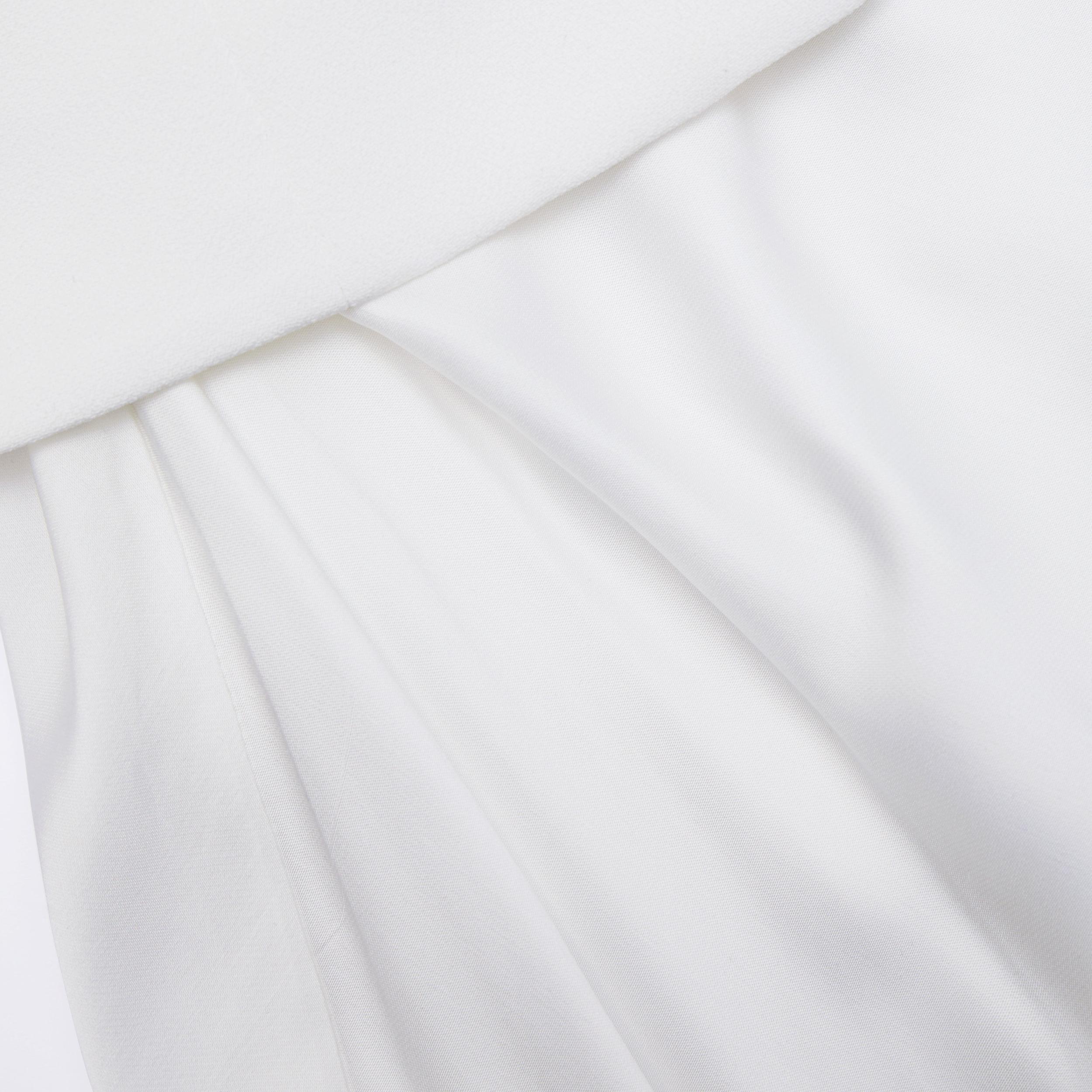 White Crepe Tailored Maxi Dress Product Image