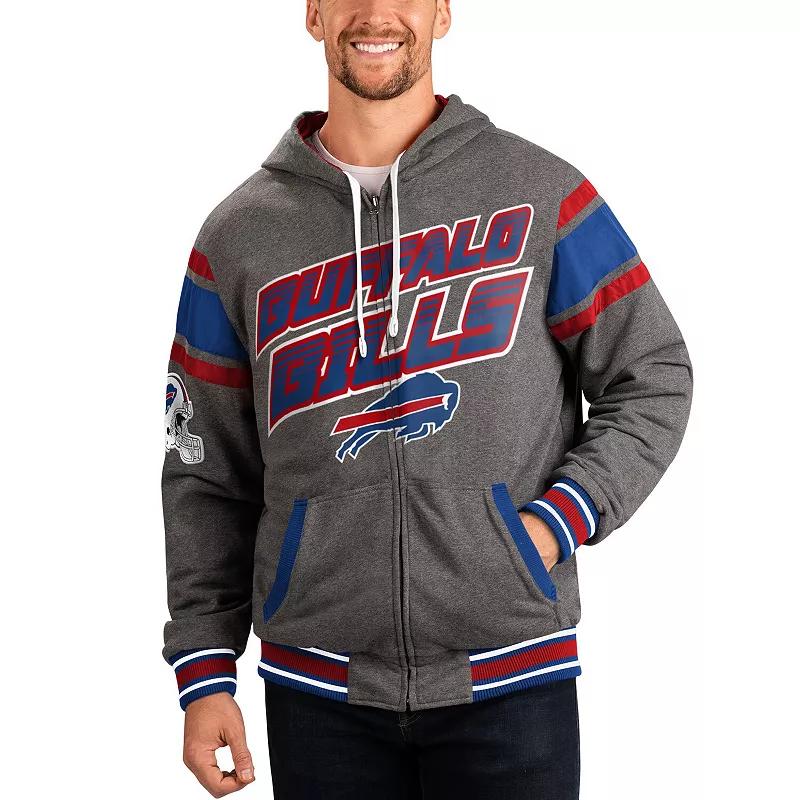 Men's G-III Sports by Carl Banks Royal/Gray Buffalo Bills Extreme Full Back Reversible Hoodie Full-Zip Jacket,  Product Image