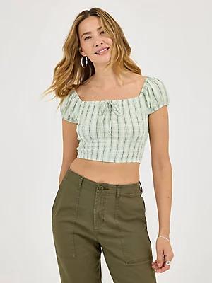 Women's Smocked Baby Doll Shirt | Women's Tops & Tees | Lee® Product Image