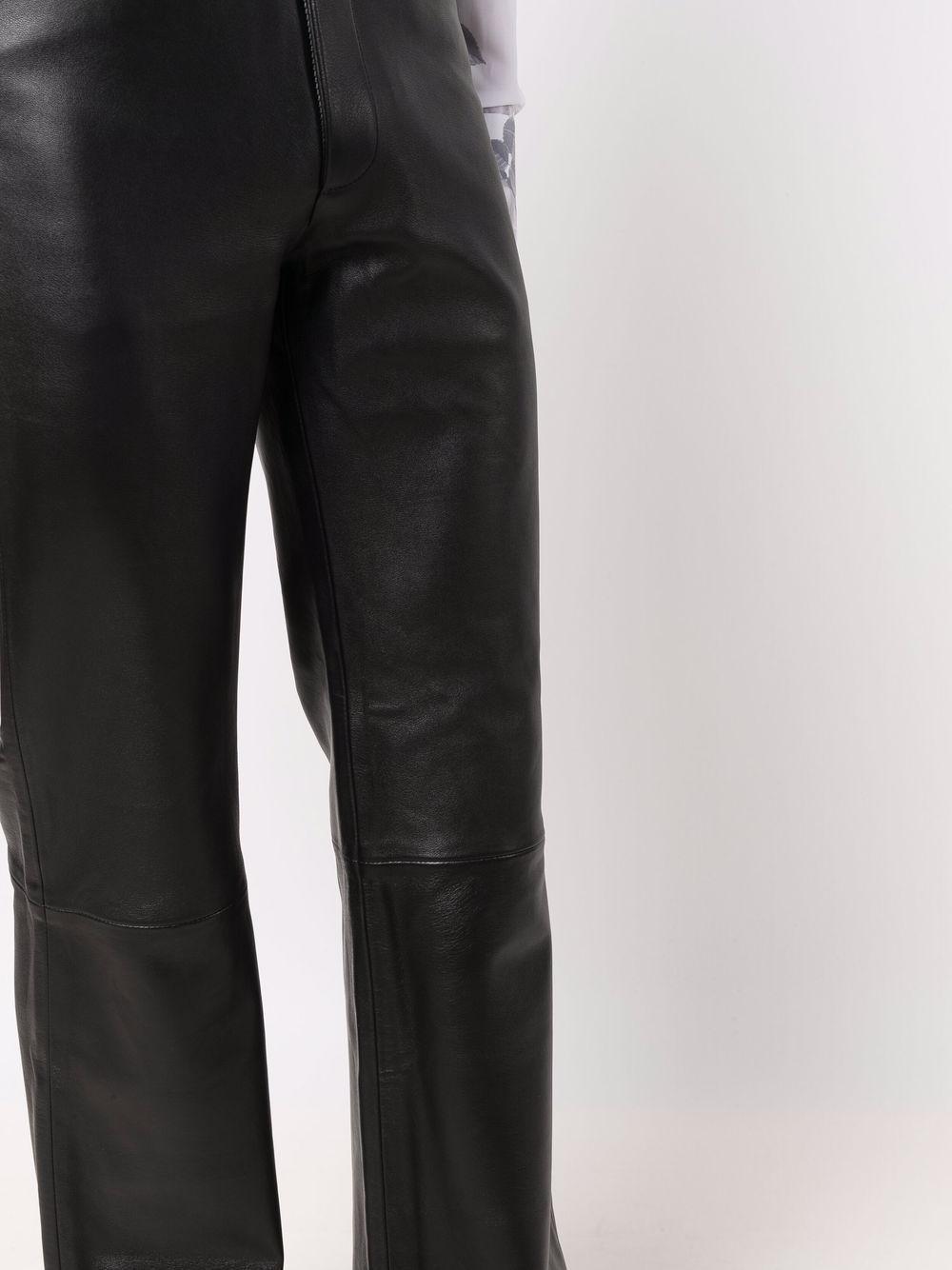leather flare-leg trousers Product Image
