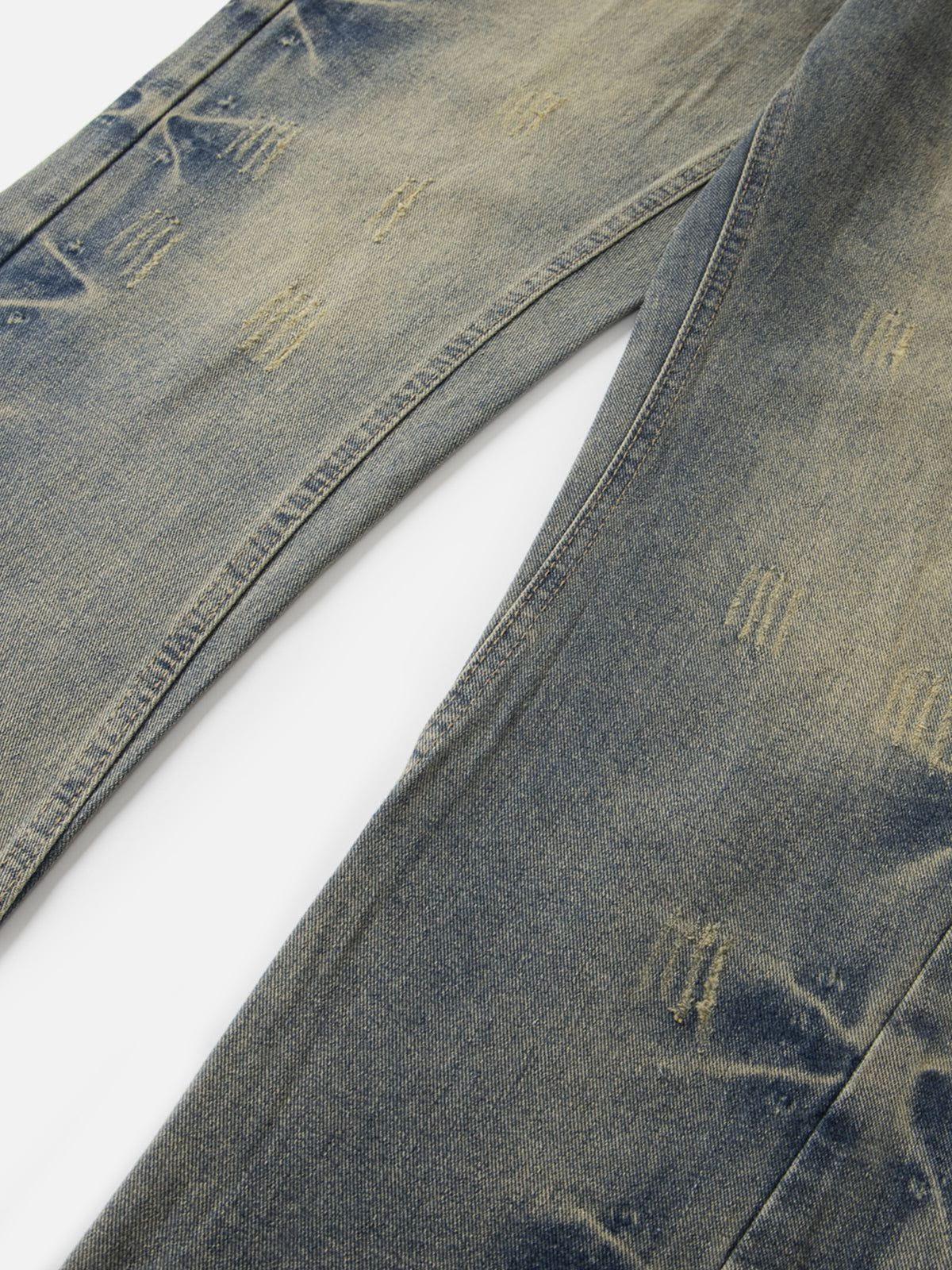 Aelfric Eden Washed Texture Flare Jeans Product Image
