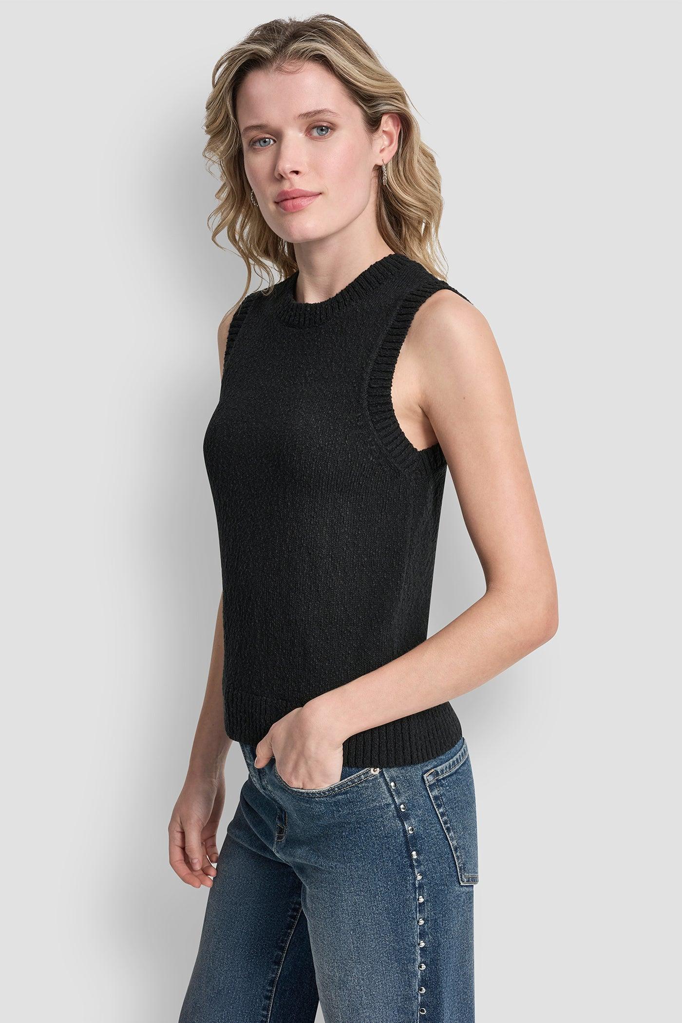 CREW NECK SLEEVELESS SWEATER Product Image
