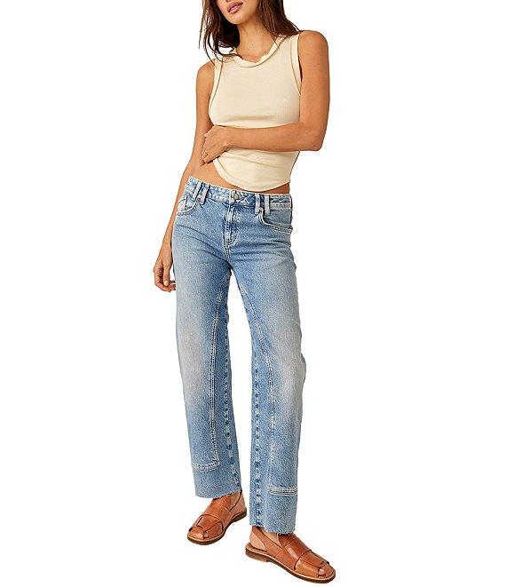Free People Risk Taker High Rise Straight Leg Jeans Product Image