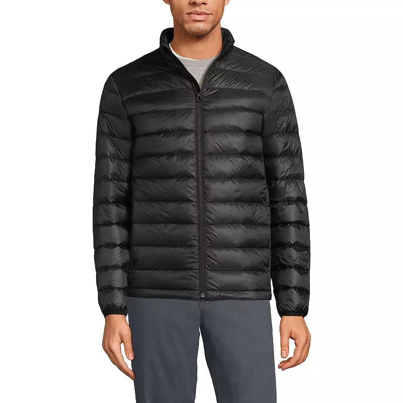 Men's Lands' End Wanderweight Down Mockneck Puffer Jacket,  Product Image