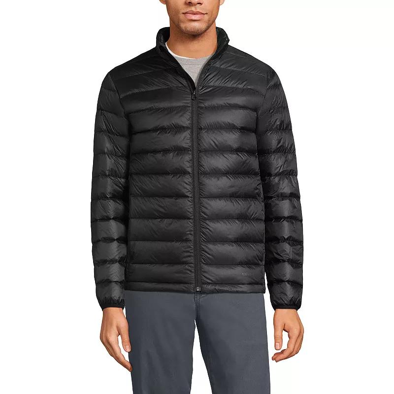Men's Lands' End Wanderweight Down Mockneck Puffer Jacket,  Product Image