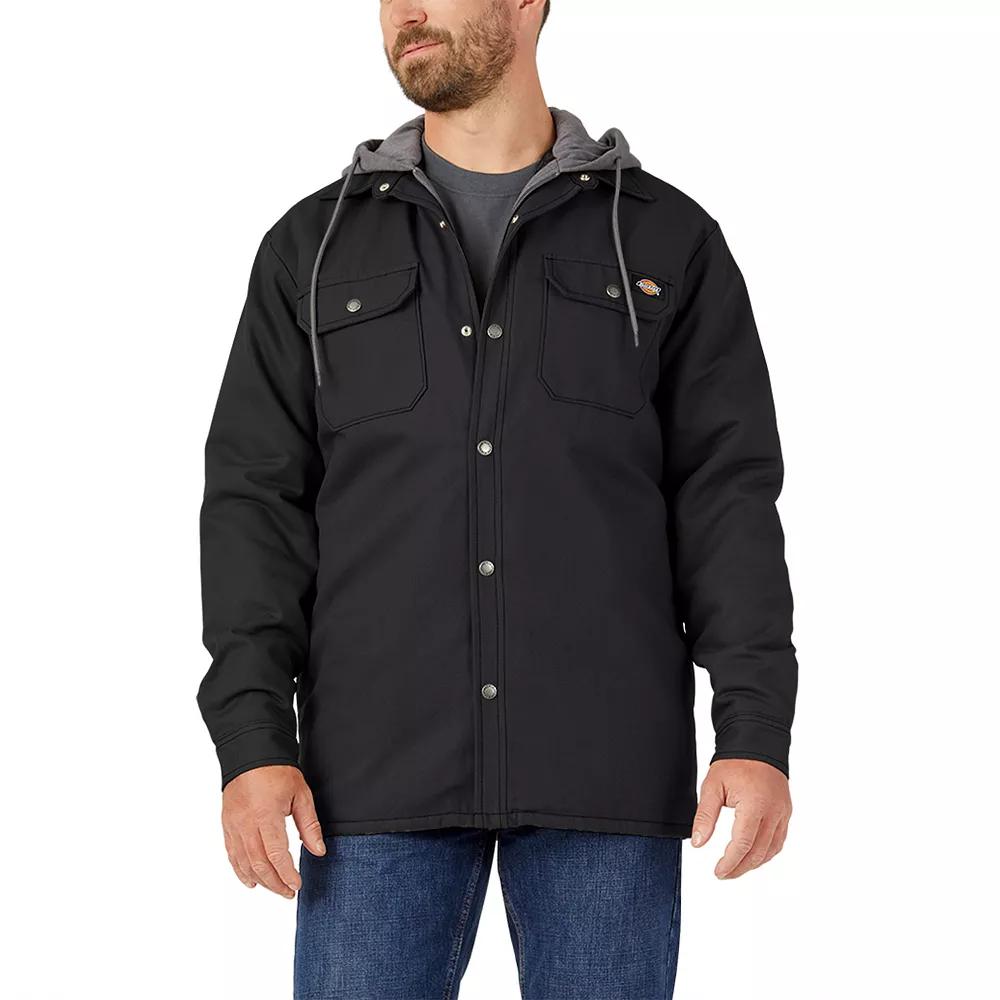 Men's Dickies Fleece Hooded Duck Shirt Jacket,  Product Image