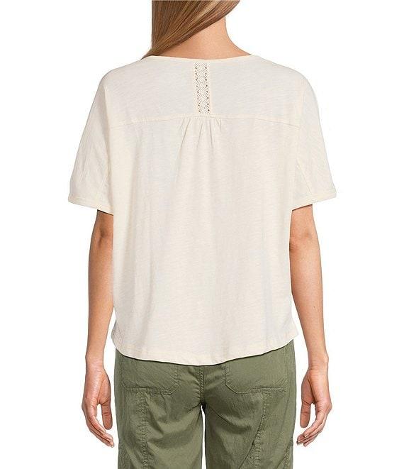 Westbound Embroidered Knit Short Sleeve Top Product Image