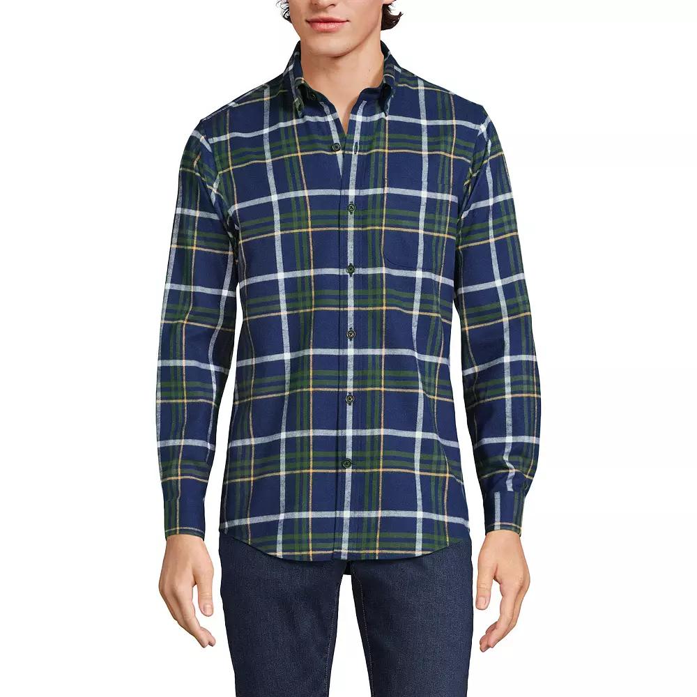 Men's Lands' End Traditional-Fit Flagship Flannel Shirt,  Product Image
