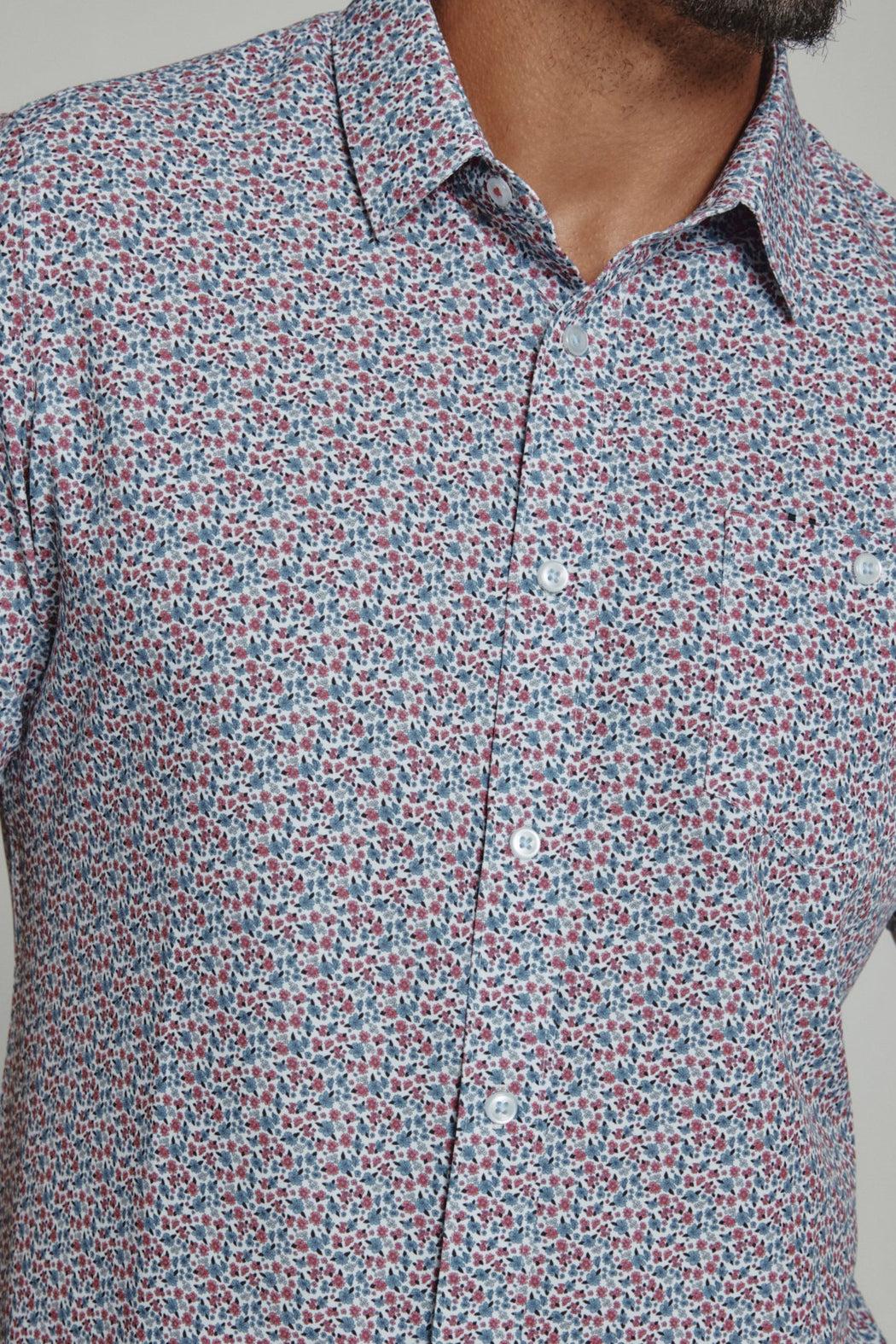 Hartley Short Sleeve Shirt- White Product Image