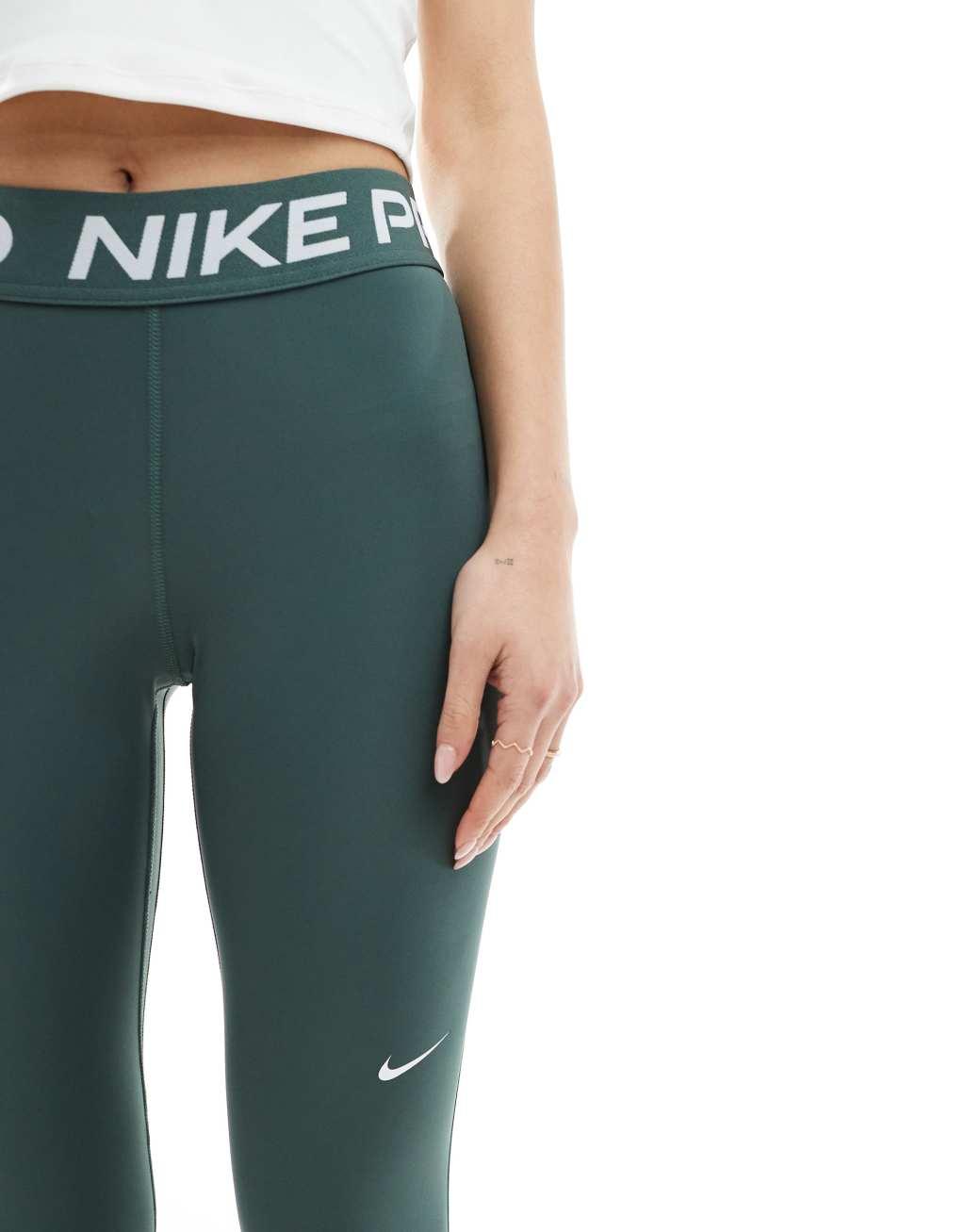 Nike Pro Training 365 leggings in dark green Product Image