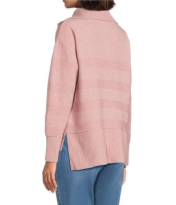 Westbound Long Sleeve Quarter Zip Hi-Low Sweater Product Image